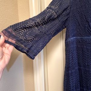 Lace sheath dress in navy